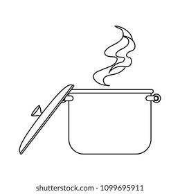 kitchen pot hot icon