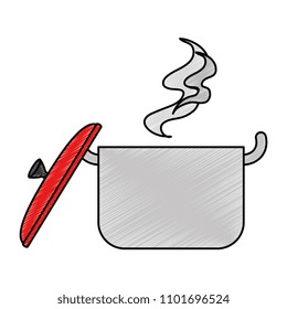 kitchen pot hot icon