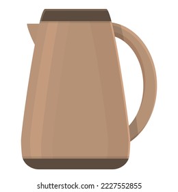 Kitchen pot icon cartoon vector. Electric kettle. Hot tea