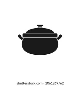 Kitchen pot icon design template vector isolated illustration