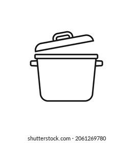 Kitchen pot icon design template vector isolated illustration