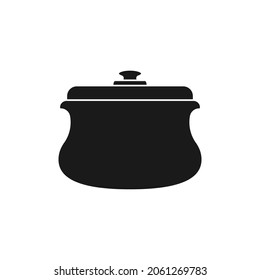 Kitchen pot icon design template vector isolated illustration
