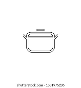 Kitchen pot icon. Food equipment symbol. Logo design element