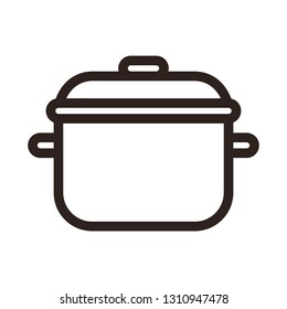 Kitchen pot icon isolated on white background