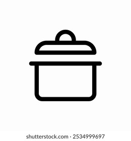 Vector de signo de icono de olla de cocina