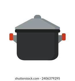 Kitchen pot illustrated on white background