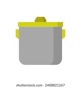 Kitchen pot illustrated on white background