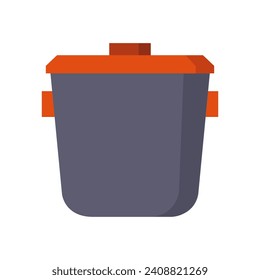 Kitchen pot illustrated on white background
