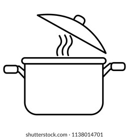 kitchen pot isolated icon