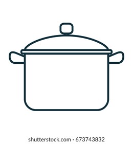 kitchen pot isolated icon
