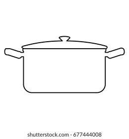 kitchen pot isolated icon