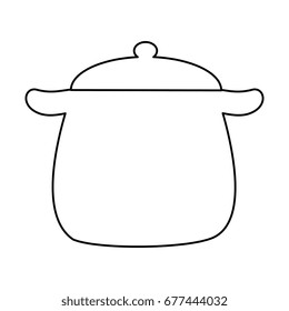 kitchen pot isolated icon