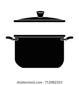 kitchen pot isolated icon