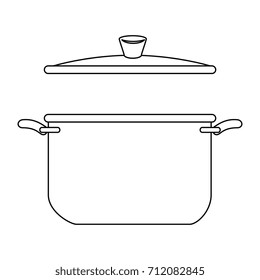 kitchen pot isolated icon