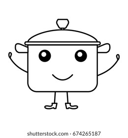 kitchen pot kawai character