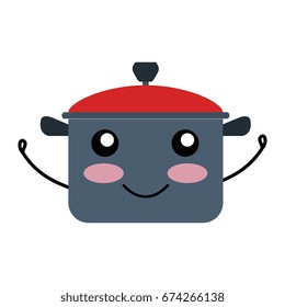 kitchen pot kawai character