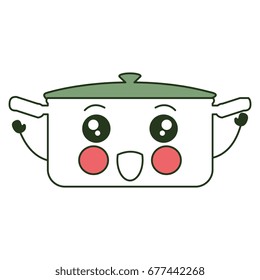 kitchen pot kawaii character