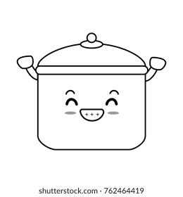 kitchen pot kawaii character