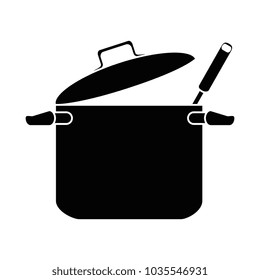 kitchen pot with ladle