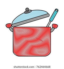kitchen pot with ladle