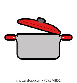 kitchen pot open isolated icon