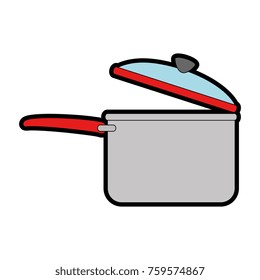 kitchen pot open isolated icon