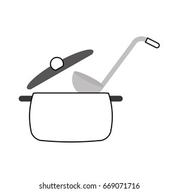 kitchen pot with spoon