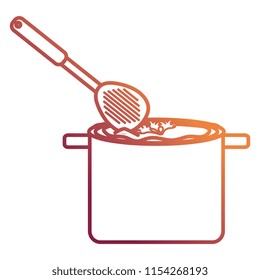 kitchen pot and spoon cooking soup