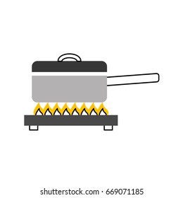kitchen pot with stove