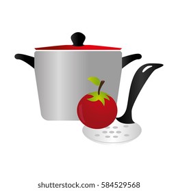 kitchen pot utensil icon