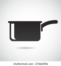 Kitchen pot vector icon.