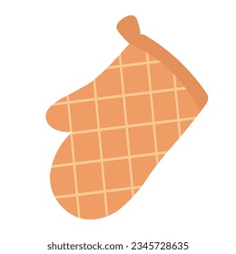Kitchen potholder in the form of a mitten, with a pattern. Objects Are Repainted.