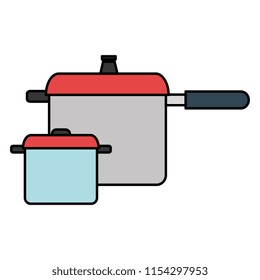 kitchen pots utensils icons