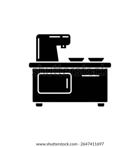 Kitchen Prep Station With Cutting Board Icon