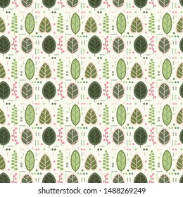 Kitchen print: seamless pattern with plants