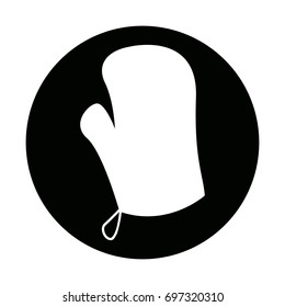 kitchen protective glove on white background