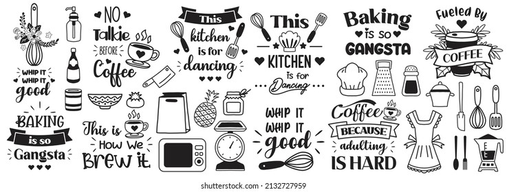 kitchen quote illustration Vector for banner, poster, flyer