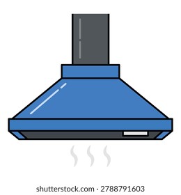 Kitchen Range Hood Icon Illustration Modern Ventilation Appliance For Smoke Extraction Air Purification And Household Cooking Equipment Design