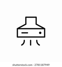 kitchen range hood icon sign vector