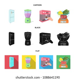 kitchen, refreshment, restaurant and other web icon in cartoon,black,flat style.buttons, numbers, food icons in set collection.
