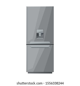 Kitchen refrigerator vector icon.Cartoon vector icon isolated on white background kitchen refrigerator.