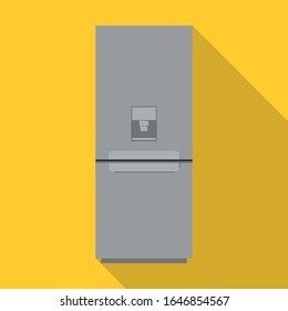 Kitchen refrigerator vector icon.Flat vector icon isolated on white background kitchen refrigerator.