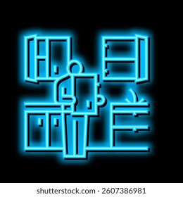 kitchen refurbishment neon light sign vector. kitchen refurbishment illustration