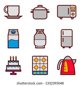 Kitchen Related Icon Set