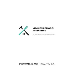 Kitchen Remodel Logo Design Vector Template