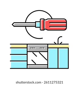kitchen repair color icon vector. kitchen repair sign. isolated symbol illustration