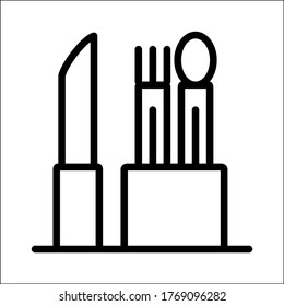 Kitchen, restaurant, 
cutlery icon outline style vector