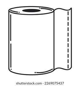 rollo de cocina para limpiar icono aislado