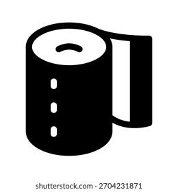 Ilustración de diseño de símbolo de Vector de icono de rollo de cocina