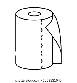 kitchen roll paper towel line icon vector. kitchen roll paper towel sign. isolated contour symbol black illustration